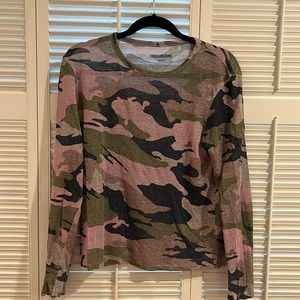 Zadig & Voltaire linen Camo sweater.  Like new. Worn once!